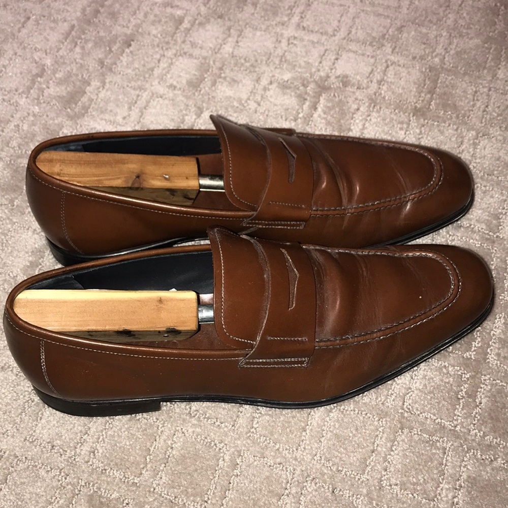 Brown Ferragamo loafers size 9.5